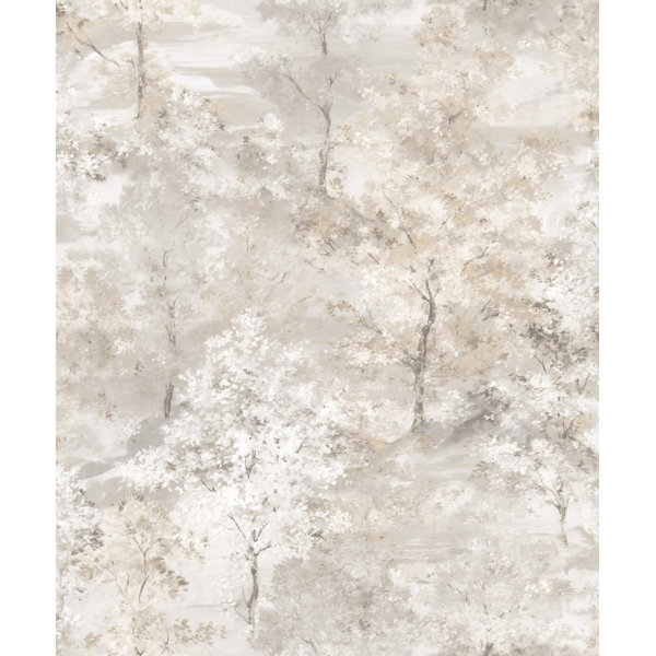 East Urban Home Blurred Trees 10m x 53cm Matte Wallpaper Roll & Reviews